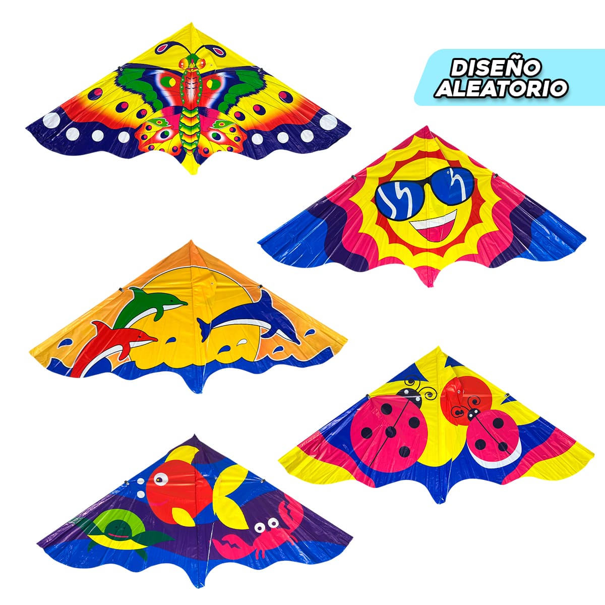 Miniatura 3 de Cometa Infantil Colorida Figuras COM-1